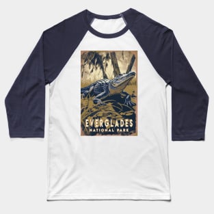 Everglades National Park Vintage Travel  Poster Baseball T-Shirt